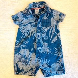 Carter’s One Piece Cotton Denim Playsuit/Romper